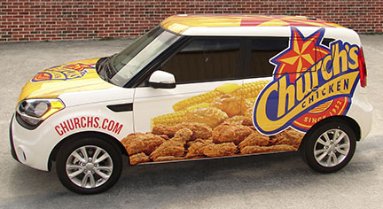Church's vinyl total vehicle wrap mini cooper
