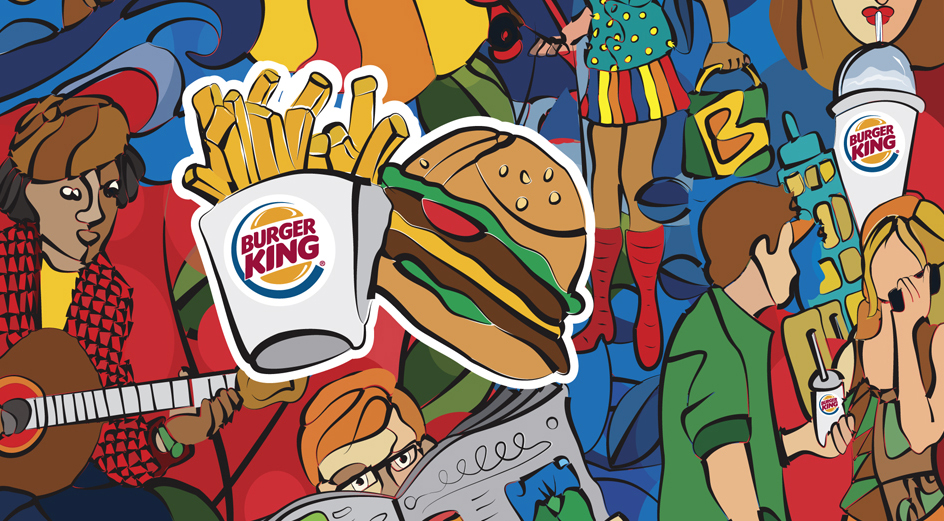 graphic design art for burger king