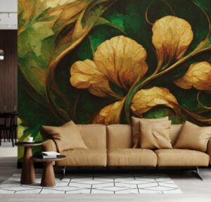 golden petals wallcovering 